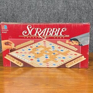 Vintage Scrabble Crossword Game 1989 Milton Bradley Family‎ Fun Complete SEALED